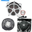 クロームパーツ Chromeエアクリーナフィルター+レインソックス用ハーレーダイナワイドグライドソフトツーリング Chrome Air Cleaner Filter + Rain Sock for Harley Dyna Wide Glide Softail Touring