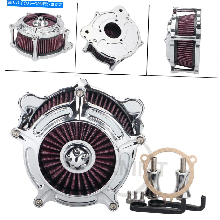 クロームパーツ Harley Touring Electra Glide Flh Dynaのためのクロムスパイクエアクリーナーフィルター摂取量 Chrome Spike Air Cleaner Filter Intake For Harley Touring Electra Glide FLH Dyna