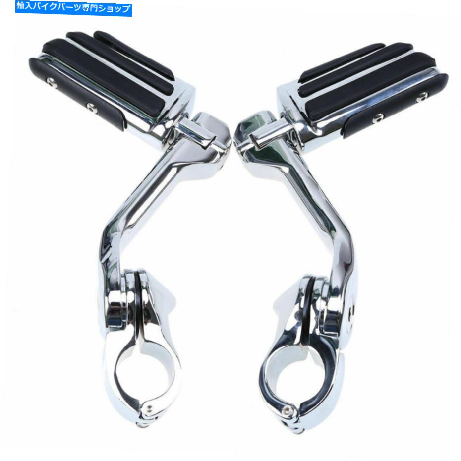 クロームパーツ 1.25インジラ1 1/4インテグマイビットヤゲージョードローチョーリングリートリートリーチ32mm-オリジナルの役職を表示 1.25インチ1 1/4 インチハイウェイフットペグフィットハーレーツーリングロードキングストリートグライド 32mm- show original title