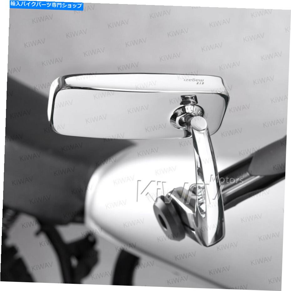 クロームパーツ バーエンドミラークラシックな長方形のクロムはインドのスカウトボーバーオートバイにフィット Bar end mirror Classic rectangular chrome fits Indian Scout Bobber motorcycle