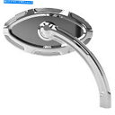 クロームパーツ Arlen Ness 13-133斜めの猫の目の短い茎ビレットミラークロム右 Arlen Ness 13-133 Beveled Cats Ey...