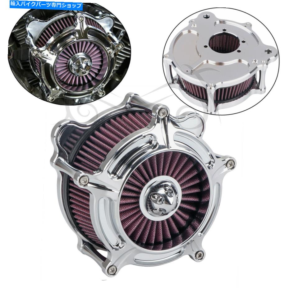 クロームパーツ タービンクロームスパイクエアクリーナフィルター吸気脂肪ボブソフトデラックス Turbine Chrome Spike Air Cleaner Filter Intake For Harley Fat Bob Softail Deluxe