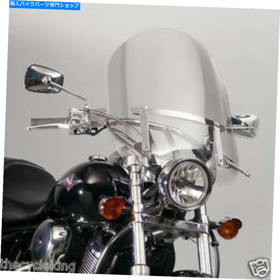 クロームパーツ ヤマハXV 250 V-STAR / VIRAGO / ROUTE 66クアリオ20インチョロントプラスクロージ・フーディア - オリジナルのタイトルを表示する ヤマハ XV 250 V-Star/Virago/Route 66 クリア 20 インチフロントガラス クロムハードウェア付き- show original title