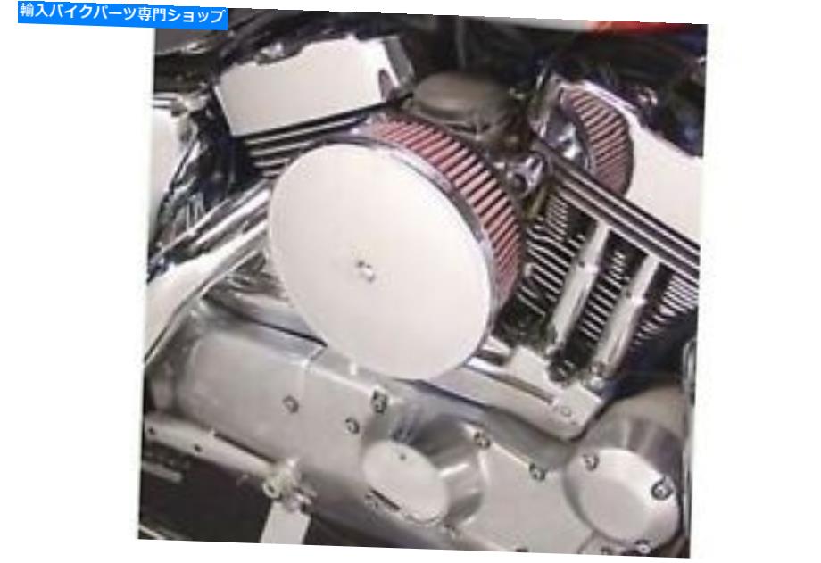 クロームパーツ ハーレーソフトダイナツーリングバッガーのためのヴェローディッシュエアクリーラークロム Velo Dish Air Cleaner Chrome for Harley Softail Dyna Touring Bagger