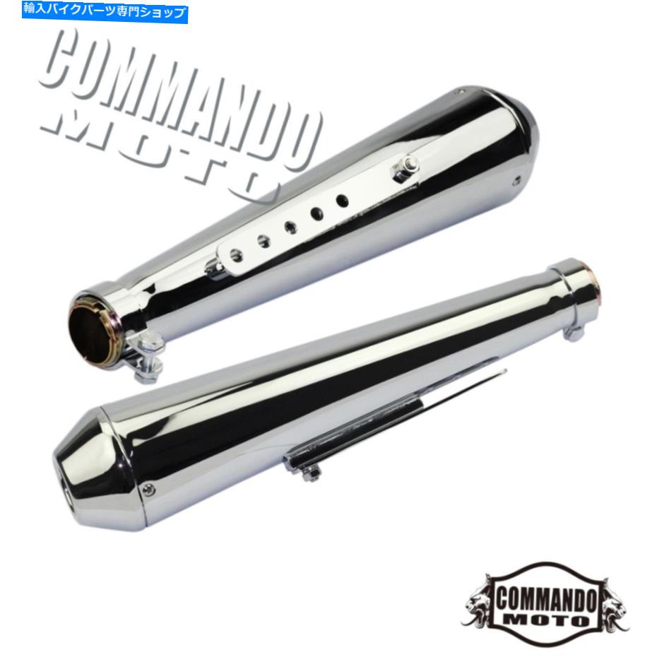 クロームパーツ 1ビアモータークロス排気カラーリサースメンズパンシーンポール用 - オリジナルタイトルを表示 1 ペアMotorCross 排気マフラー リバー...