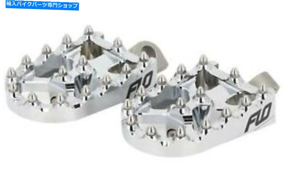 クロームパーツ フロンモータースポーツモトスタイルフットペグセットクロームハーレーダビッドソンツ..