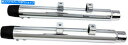 クロームパーツ ハードドライブHDラジウムマフラークロムW /ブラックエンドキャップ Harddrive Hd Radium Mufflers Chrome W...