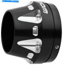 クロームパーツ 自由排気AC00073ブラック/クローム4 1/2インチ。アメリカの無法者のエンドキャップ Freedom Exhaust AC00073 Bl...