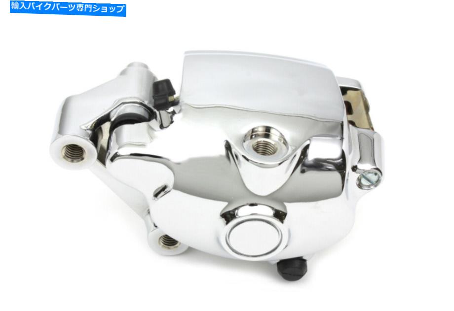 クロームパーツ Chrome 4ピストンフロントブレーキキャリパー左サイドフィットハーレー - ダビッドソン Chrome 4 Piston Front Brake Caliper Left Side fits Harley-Davidson