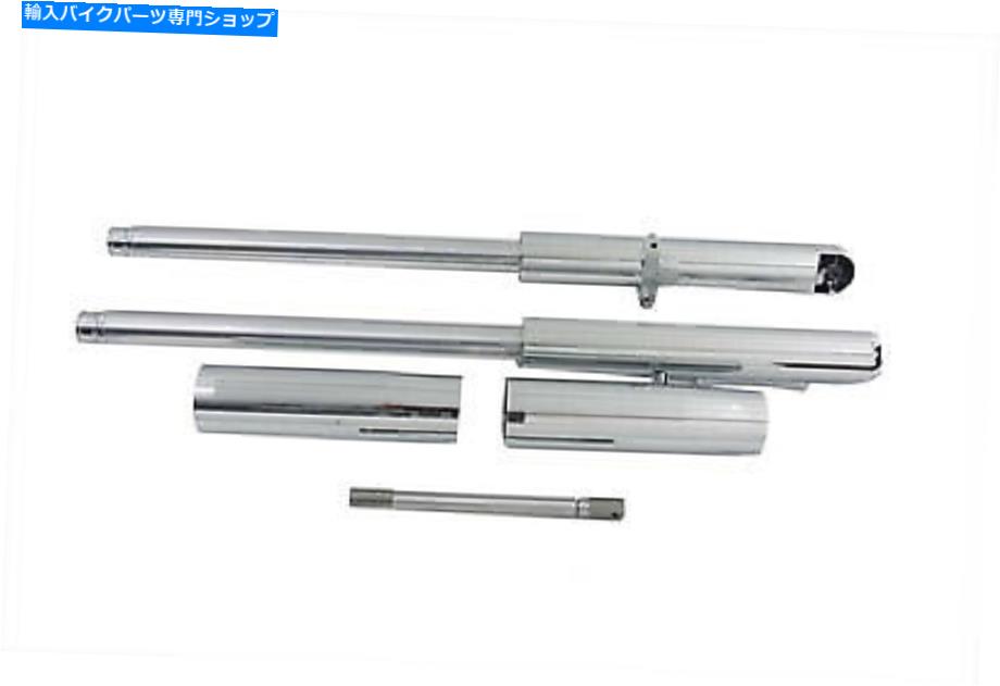 クロームパーツ ビレットメガフォークレッグセットクロームフィットハーレーデビッドソン Billet Mega Fork Leg Set Chrome fits Harley-Davidson