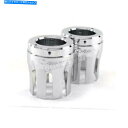 クロームパーツ Rinehart Chrome 4 In。城スタイル機械加工エンドキャップ - 900-0111 Rinehart Chrome 4 in. C...