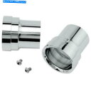 クロームパーツ ビッグショットの排気 - ストレート - Chrome - 16919 Vance & Hines Billet End Caps For Bi...