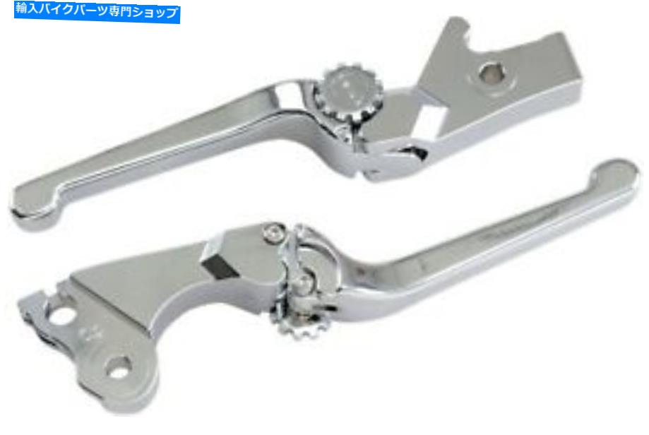 クロームパーツ Anthem調整可能なブレーキ/クラッチレバーセットクローム17-00651-20 18-20インディアン Anthem Adjustable Brake/Clutch Lever Set Chrome 17-00651-20 For 18-20 Indian