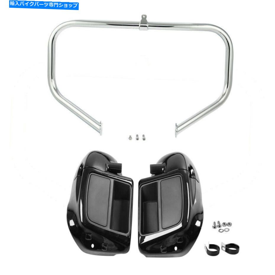 クロームパーツ クロームエンジンガードクラッシュバー下部フェアリングハーレーロードキング2014-2021 Chrome Engine Guard Crash Bar Lower Fairings Fit For Harley Road King 2014-2021
