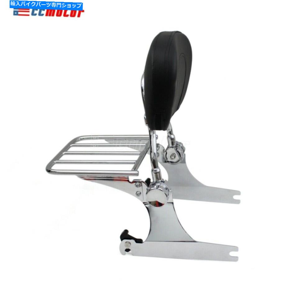 クロームパーツ ハーリーダイナFXDF FXDWG FXDFSE 2006-2021のための取り外し可能な背もたれの荷物ラック Detachable Backrest Luggage Rack For Harley Dyna FXDF FXDWG FXDFSE 2006-2021