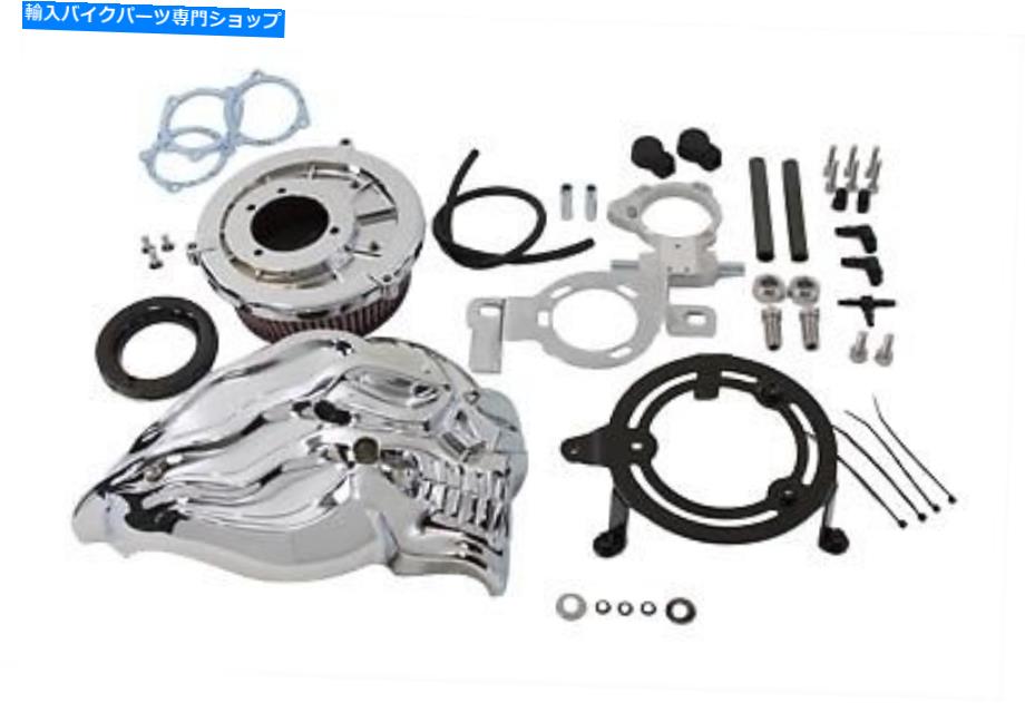 クロームパーツ クロームスカルエアクリーナーハーリーFLHRロードキングFLTRロードグライド1994-1998 CHROME SKULL AIR CLEANER HARLEY FLHR ROAD KING FLTR ROAD GLIDE 1994-1998