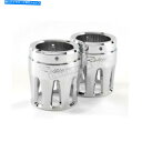 クロームパーツ Rinehart Chrome 4 In。マージスタイル機械加工エンドキャップ - 900-0121 Rinehart Chrome 4 in....