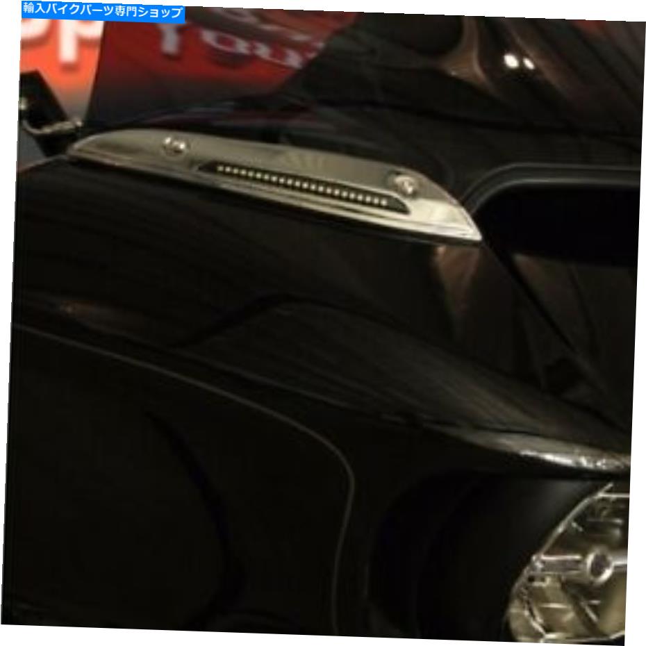 クロームパーツ カスタムダイナミクスクロームシーケンシャルLED WindShieldトリムハーレーロードグライド15-20 Custom Dynamics Chrome Sequential LED Windshield Trim Harley Road Glide 15-20