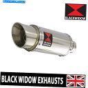 クロームパーツ 200年代の黒い未亡人のステンレス鋼の排気サイレンサーの終わり BLACK WIDOW STAINLESS STEEL EXHAUST SILE...