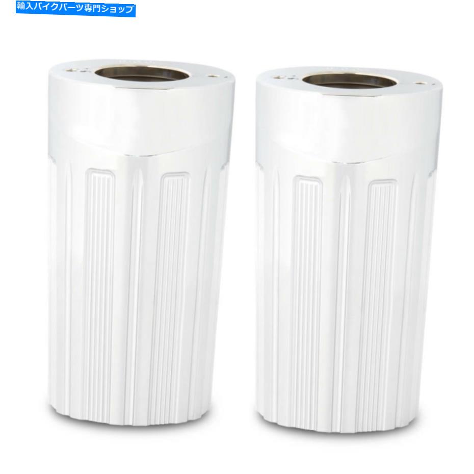 クロームパーツ Arlen Nessフォークブーツ：10ゲージクローム：ハーレー - デビッドソンフフル14-18 ARLEN NESS Fork Boots : 10-Gauge CHROME : Harley-Davidson FLT 14-18