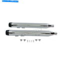 クロームパーツ Wyatt Gatling Chrome 3.5 IN。マフラーw /黒エンドキャップ - 30-0596(CAへの船なし) Wyatt Gat...