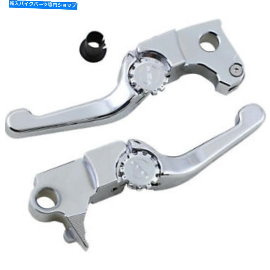 クロームパーツ PowerStands Racing Chrome Anthem Shorty Lever Set | 12-01657-20 Powerstands Racing Chrome Anthem Shorty Lever Set | 12-01657-20