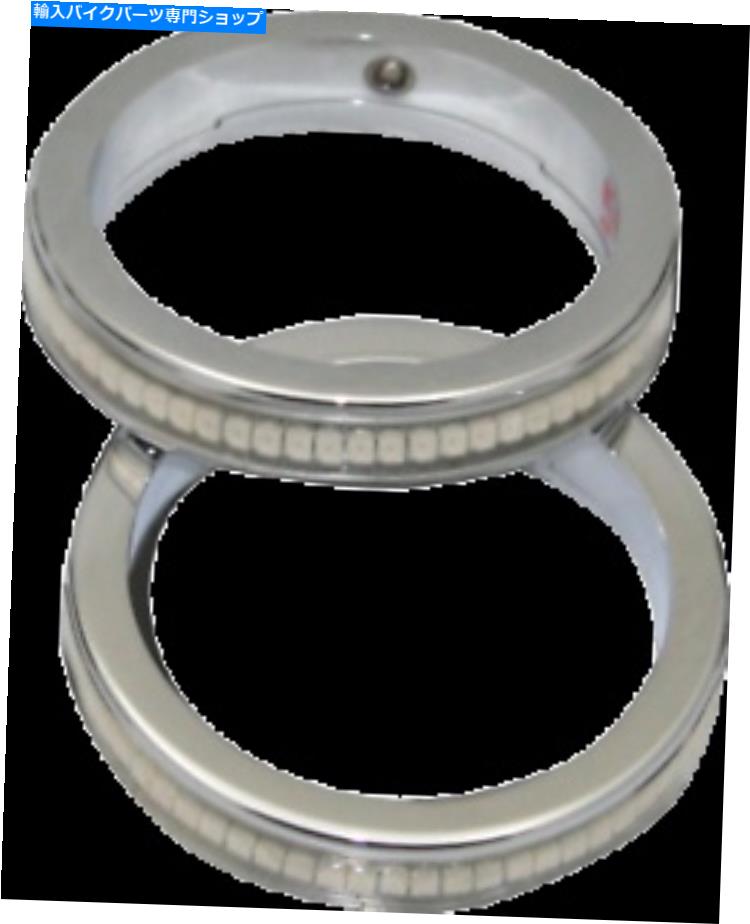 クロームパーツ カスタムダイナミクスWA49-CS LEDラップアラウンドターンシグナル49mmクロームスモークレンズ Custom Dynamics WA49-CS LED Wrap-Around Turn Signals 49mm Chrome Smoke Lens