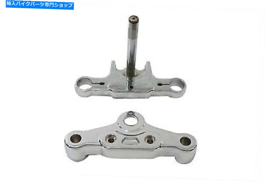 クロームパーツ デューススタイルクロームトリプルツリーセットハーレーダビッドソンフィット Deuce Style Chrome Triple Tree Set fits Harley-Davidson