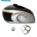 クロームパーツ Triumph Tiger T80ガスガソリンガス燃料タンククローム&ブラック塗装+キャップS2U Fits Triumph Tiger T80...
