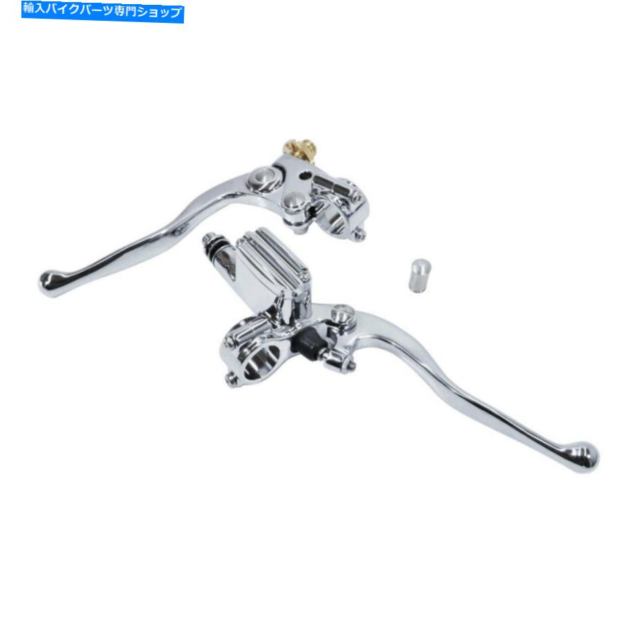 クロームパーツ クロム古い学校ブレーキクラッチハンドルバーレバーコントロールキット1 "バー9/16"ボア Chrome Old School Brake Clutch Handlebar Levers Controls Kit 1" Bars 9/16" Bore