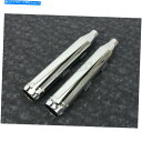 クロームパーツ Rinehart Chrome 3 In。スリップオンマフラー/クロムスカラップエンドキャップ - 500-0400C-S Rinehart C...