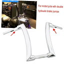 クロームパーツ オートバイハンドルバー16 "RISE 2" APEハンガーハンドル用Dyna Street Bobs FXDB Motorcycle Handlebar 16" Rise 2" Ape Hanger Handle For Dyna Street Bobs FXDB