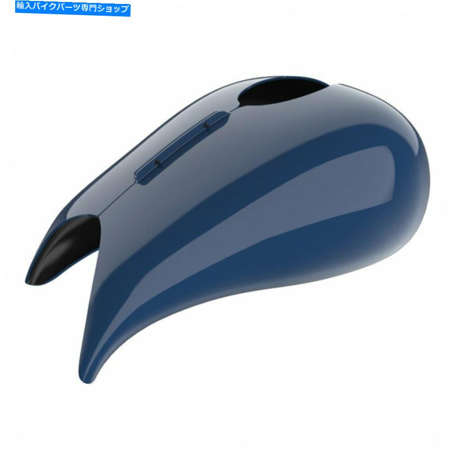 クロームパーツ ビリヤードブルーストレッチタンクカバーフィットハーレーツーリングストリートロードグライド08+ Billiard Blue Stretched Tank Cover Fits Harley Touring Street Road Glide 08+