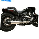 クロームパーツ S＆Sクロームスーパースリートハーレーソフト用排気システム18-20 S&S Chrome Superstreet 2-into-1 Exhaust System for Harley Softail 18-20