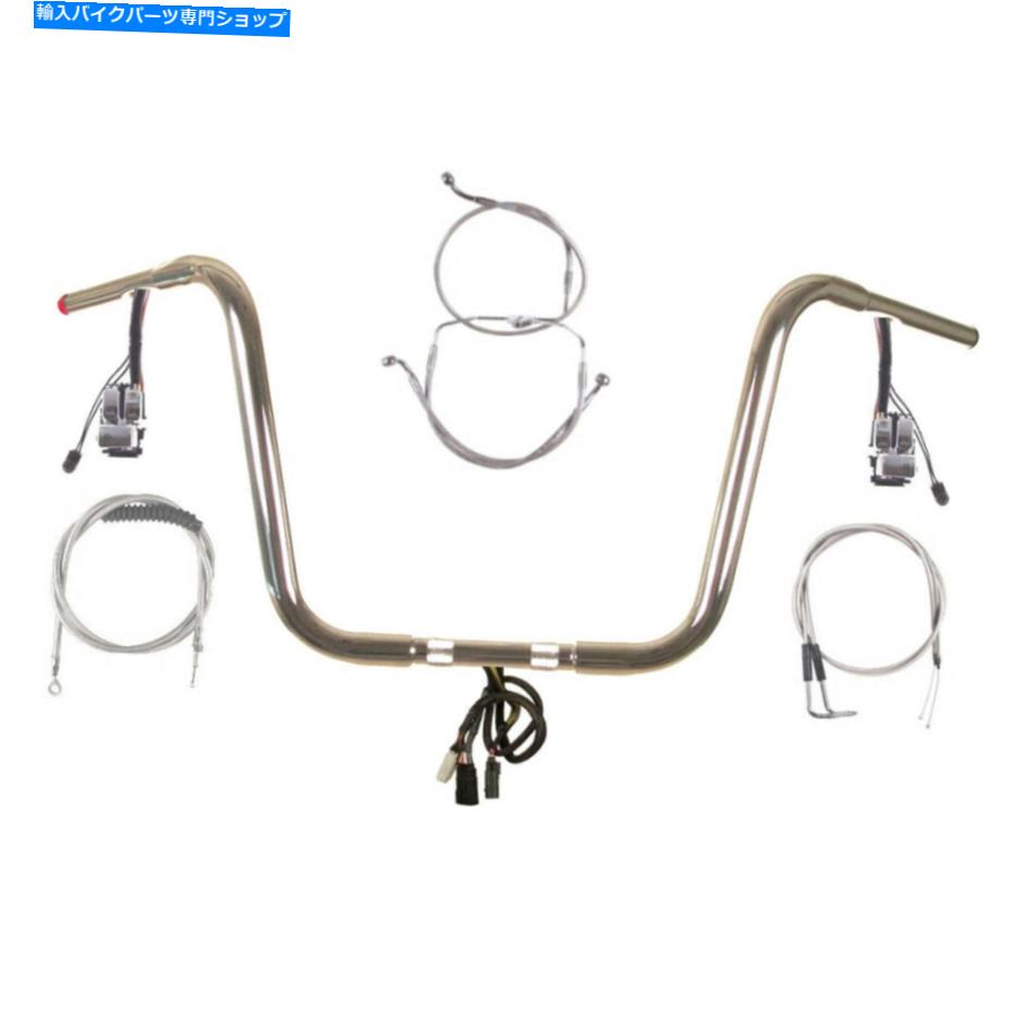 クロームパーツ 1 1/4 "Chrome 14" Prewreadハンドルバーキット2007ハーレーロードグライドW /クルーズ 1 1/4" Chrome 14" Prewired Handlebar Kit 2007 Harley Road Glide w/Cruise