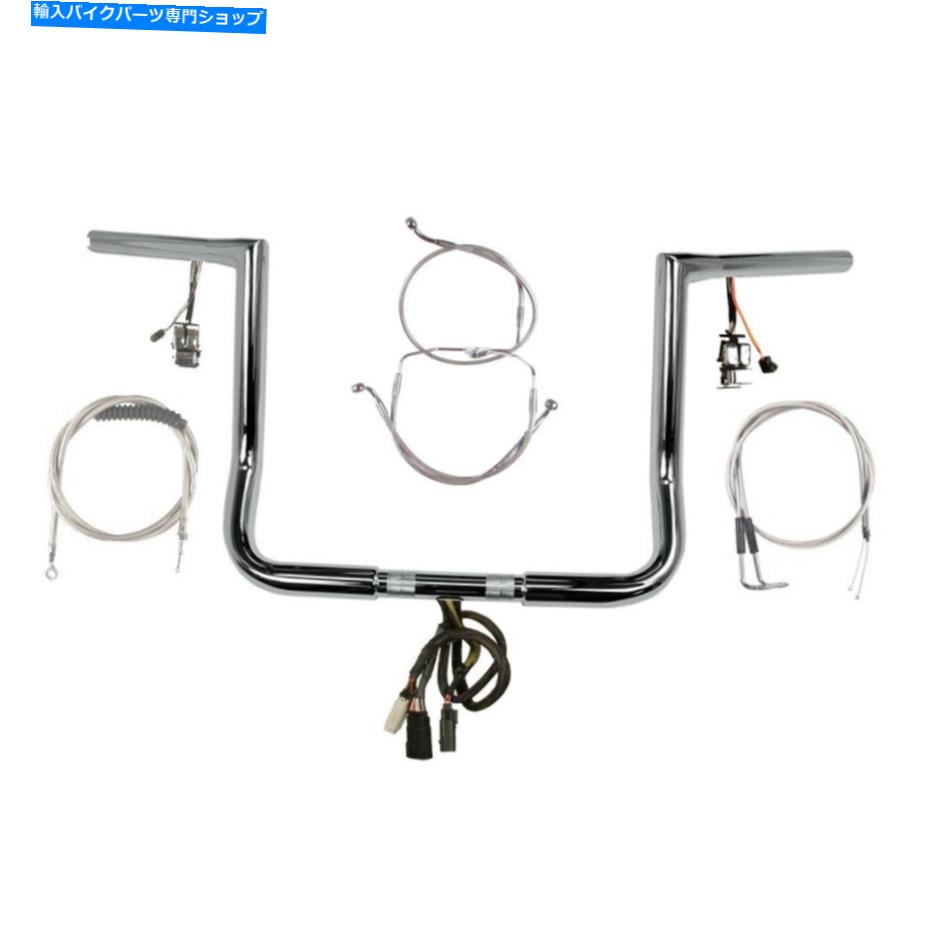 クロームパーツ 1 1/4 "Chrome 12" Twin Peaks Prewired Kit 2007ハーレーストリートグライドW /クルー..