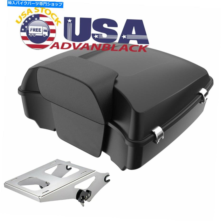 クロームパーツ ADVANBLACK UNPAINTED TOURPATH PACK PAK TRUNK LUGGAGE FITSハーレーツーリング97 + Advanblack Unpainted Chopped Tour Pack Pak Trunk Luggage Fits Harley Touring 97+