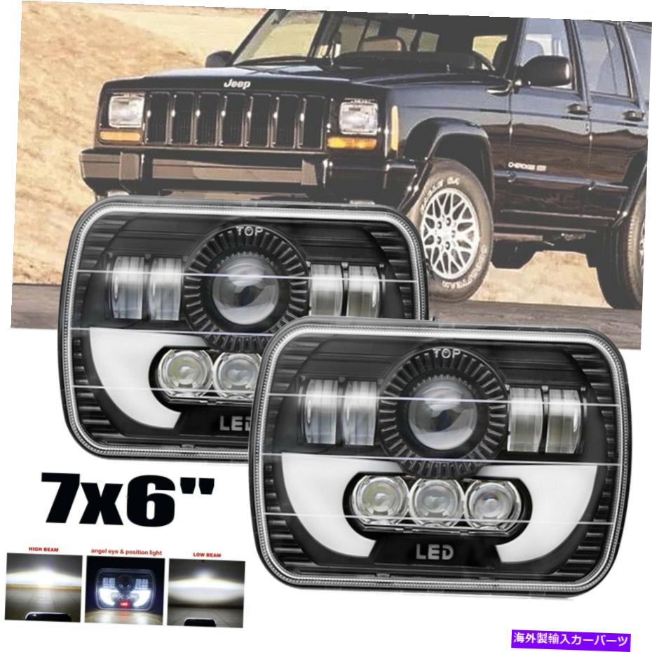 USإåɥ饤 300W 7657LEDإåɥ饤Halo Hi / Low for Jeep Wrangler YJ Cherokee XJ GMC 300W 7x6'' 5X7'' LED Headlight Halo Hi/Low For Jeep Wrangler YJ Cherokee XJ GMC
