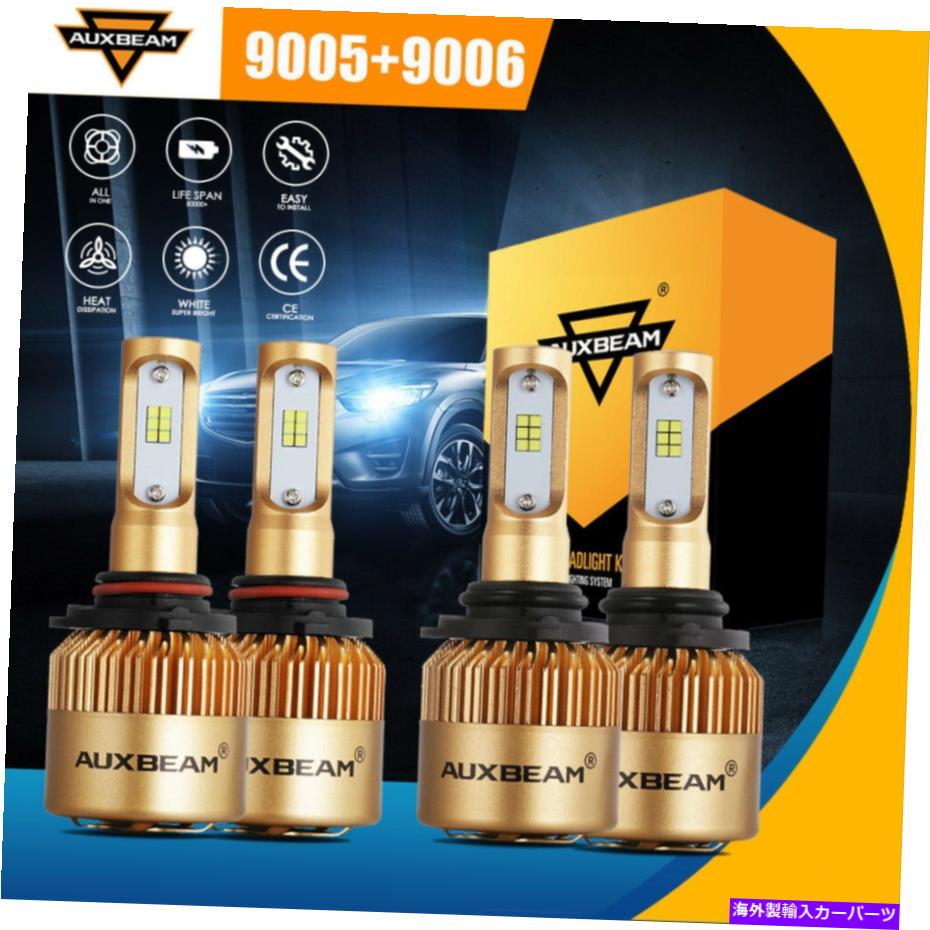 USإåɥ饤 AuxBeam 9005 + 9006 LEDإåɥ饤ȥܥåŵӡ16000LM F-16 AUXBEAM 9005+9006 LED Headlight Combo Kit Light Bulbs High Low Beam 16000lm F-16