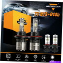 USヘッドライト AUXBeam H13 9008 T1 LED CANBUSヘッドライト+ 9145フォグ電??球FOR F-150 2004-2014 AU...