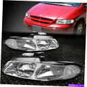 USヘッドライト 96-00 Grand Caravan Town&Country Chromeハウジングクリアコーナーヘッドライトランプ FOR 96-00 ...