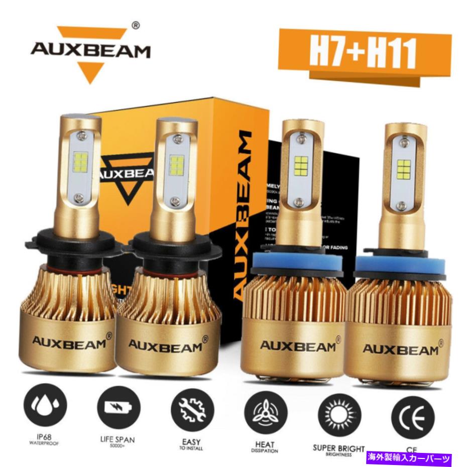 USإåɥ饤 AUXBeam H7 H11LEDإåɥ饤ȹӡ144W 16000LM 6000Kۥ磻ȥΥ AUXBEAM H7 H11 Combo LED Headlight High Low Beam 144W 16000LM 6000K White Xenon