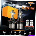 USヘッドライト AuxBeam H13 9008 LED CANBUSヘッドライト+ H11 H8霧電球2015-20 AUXBEAM H13 9008 LE...
