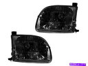 USヘッドライト ヘッドライトアセンブリセットフィットトヨタツンドラ2000-2004スタンダードキャブピックアップ66SJJJ Headlight Assem...