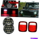 USヘッドライト 76-06ジープCJのための7''Inch LEDヘッドライト+リアブレーキテールターン逆照明 7''inch LED Headlight + Rear Brake Tail Turn Reverse Lights For 76-06 Jeep CJ