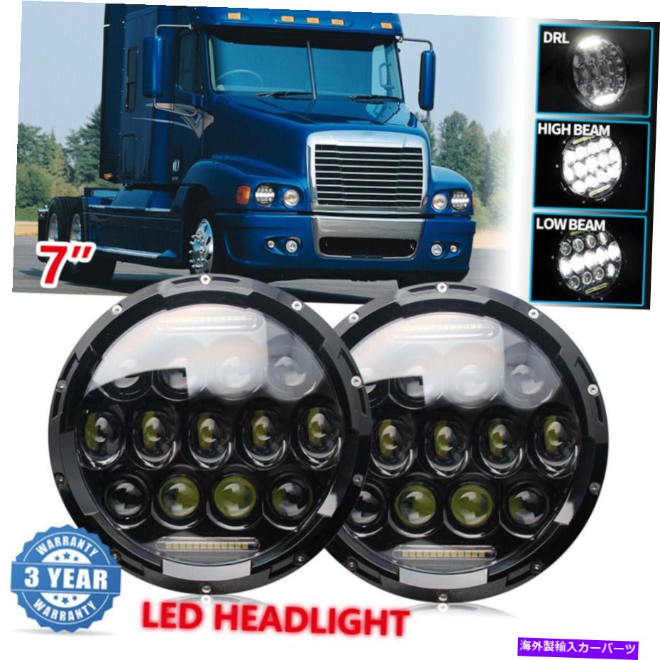 USヘッドライト 200W 7インチラウンドブラックDRL LEDヘッドライトHi-Loビームのための距離 200W 7