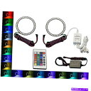 USヘッドライト 90mm IRマルチカラー変更LED RGBシフトヘッドライトエンジェルアイハローリングペア 90mm IR Multi-Color Changing LED RGB Shift Headlight Angel Eye Halo Rings Pair