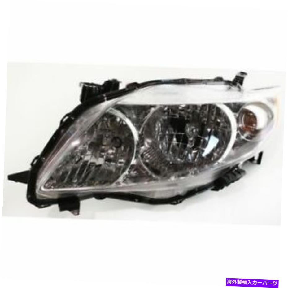USヘッドライト Corolla 09-10、Capaドライバ側ヘッドライト、クリアレンズ。クロームインテリア For C..