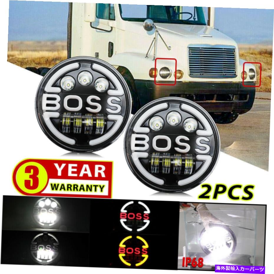 USヘッドライト Freightliner Centuryクラス7インチラウンドLEDヘッドライトHi / Loビームライトペア For Freightliner Century Class 7inch Round LED Headlights Hi/Lo Beam Light Pair