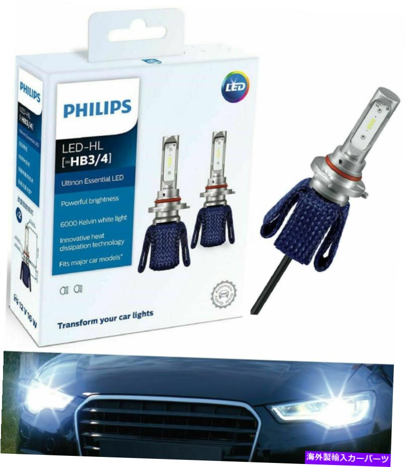 USヘッドライト Philips Ultinon必須LEDヘッドライトキット6000KホワイトHB3 / 4 9005/9006 11005UE Philips Ultinon Essential LED Headlight Kit 6000K White HB3/4 9005/9006 11005UE